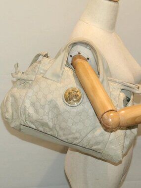 GUCCI Guccissima GG Canvas Hand Bag Beige